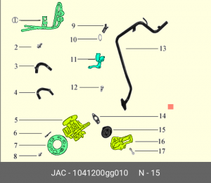 Термостат МОСКВИЧ 3 JAC JS4,S3 OE 1041200GG010 JAC