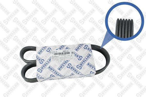 ремень поликлиновой! 6PK870 \ Peugeot 206 1.9D 98-01 06-00870-SX STELLOX