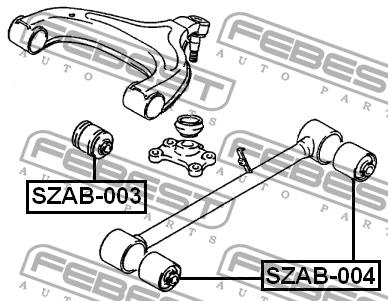 сайлентблок зад. рычага!\ Suzuki X-90 SZ416 95>/Vitara SE4## 89-95 SZAB-003 FEBEST