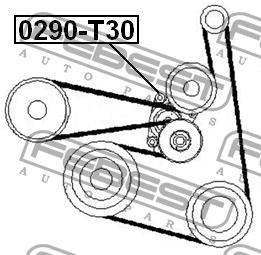 Натяжитель приводного ремня 0290-T30 0290-T30 FEBEST