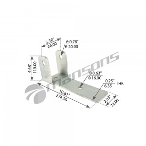 кронштейн амортизатора! (м)задний, нижний, правый/левый, под 2-ух листовую рес.\ MFL130 MANSONS
