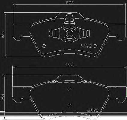 Колодки тормозные FORD Maverick (04-) передние (4шт.) BREMBO P24159 BREMBO