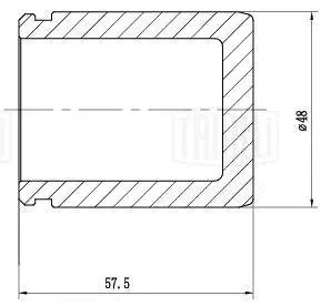 Поршень суппорта Peugeot Boxer (06-)/Citroen Jumper (06-) перед. d=48мм (RCF 103 RCF103566B TRIALLI