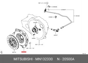 ДИСК СЦЕПЛЕНИЯ MN132330 MN132330 MITSUBISHI
