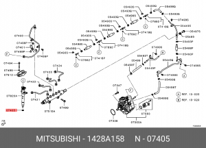 Уплотнительное кольцо топливной форсунки MITSUBISHI L200 2015- mot.2,4DID 1428A1 1428A158 MITSUBISHI