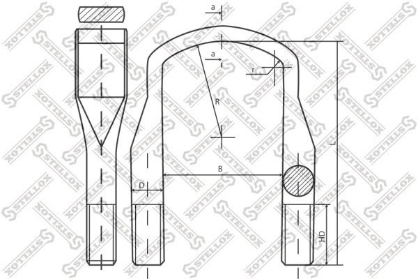 стремянка! 103xM24x2x535-П\ Iveco EuroTrakker Cursor 84-64214-SX STELLOX
