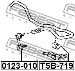Тяга стабилизатора 0123-010 0123-010 FEBEST