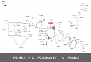 Пробка радиатора HYUNDAI HD120 OE 253406A000 HYUNDAI KIA