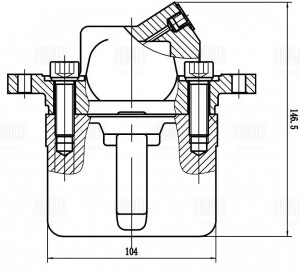 Суппорт торм. Renault Logan (04-)/(08-)/Sandero I (09-) перед. лев. d=48мм (CF 2 CF 204801 TRIALLI