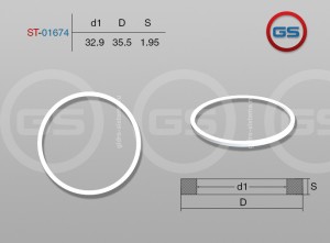 Тефлоновое кольцо ST-01674 GS
