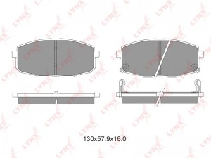 колодки дисковые передн.!\ HYUNDAI i30, KIA Carens 02>/Ceed/Pro Ceed/Cerato 08> BD-4404 LYNXAUTO