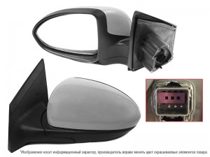 Зеркало CHEVROLET CRUZE 09- L 3-х контактное ST-CV42-940-2 STCV429402 SAT