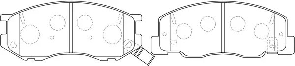 Колодки дисковые TOYOTA Ipsum 96-03 BP21404 BP21404 SB NAGAMOCHI