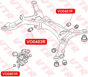 САЙЛЕНТБЛОК БАЛКИ ЗАДНЕЙ ПОДВЕСКИ VO0403R VTR