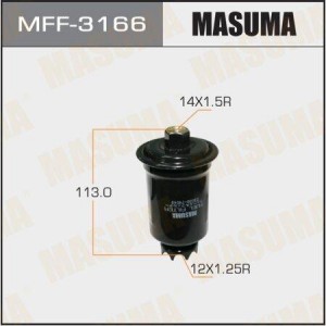 фильтр топливный!\ Mitsubishi Galant 2.0 84-92, Kia Clarus 1.8i/2.0i 16V 96> MFF-3166 MASUMA