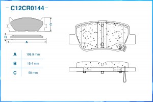 Тормозные колодки задние Low Metallic C12CR0144 C12CR0144 CWORKS