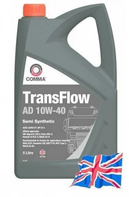 COMMA 10W40 TransFlow AD (5L) масло моторн.! полус ACEA A3/B4,E7, M3275, VDS-3,M TFAD5L COMMA