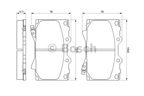 TOYOTA LAND CRUISER 100 98> 119.5x78x17.7 0 986 424 640 BOSCH