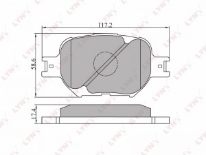 Колодки тормозные передние подходит для TOYOTA Corolla Verso 1.6-2.0D 02-04/Celi BD-7507 LYNXAUTO