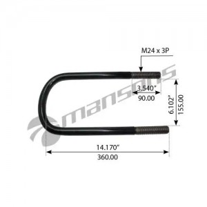 Стремянка М24х360х180 R-135/R50 300125 MANSONS