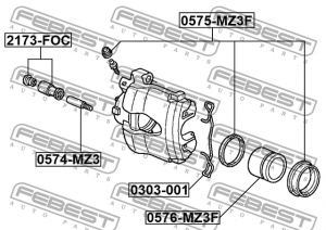Пружина прижимная тормозных колодок HONDA ACCORD 2003­2008 0303-001 0303-001 FEBEST