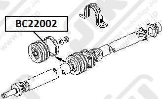 Подшипник подвесной  NISSAN NAVARA D22 BC22002 BC22002 JIKIU