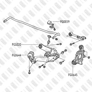 сайлентблок рычага заднего !\ Honda FR-V 05> FG1020 FIXAR