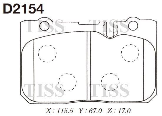 Колодки тормозные дисковые пер. Lexus LS 400, Toyota Celsior UCF20 94-00 D2154 D2154 MK KASHIYAMA
