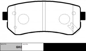 Колодки тормозные HYUNDAI Creta 2016 ~ 2021 / Sonata 2005 ~ 2014 / iX20 2010 ~20 GK0542 CTR