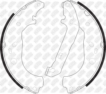 Колодки тормозные FORD Focus 2 (DA, DAW) (11.04-) барабанные (4шт.) NiBK FN51001 NIBK
