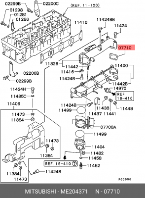 прокладка корпуса дроссельной заслонки!\ Mitsubishi ME204371 MITSUBISHI
