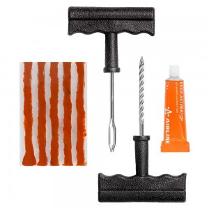 Ремкомплект для б,к шин Т-ручки (клей, шило:для жгута+спирал. с насечк, 5 жгутов ATRK19 AIRLINE