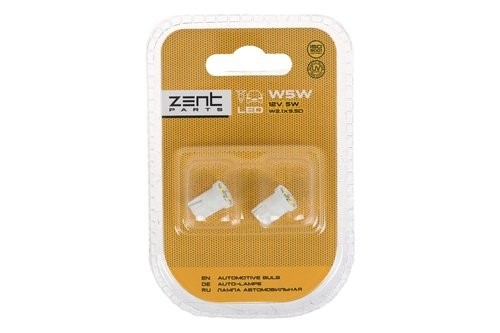 к-кт ламп! габаритные фонари LED (W5W)  (блистер 2шт.) Z09001 ZENTPARTS