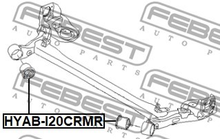 Сайлентблок задн балки HYUNDAI i10/i20, KIA PICANTO HYAB-I20CRMR HYAB-I20CRMR FEBEST