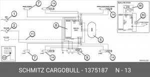 Датчик ABS L=400 мм, угловой 1375187 SCHMITZ CARGOBULL