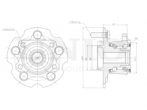 Ступица задняя (с ABS) HUB-20069 UNIO
