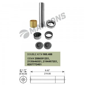 Ремкомплект VOLVO RENAULT шкворня на ось (шкворень,втулки,прокладки) MANSONS 900488 MANSONS