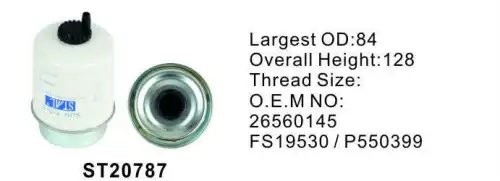 Фильтр топливный JCB 3CX,4CX (дв.PERKINS,JCB444) STAL ST20787 STAL