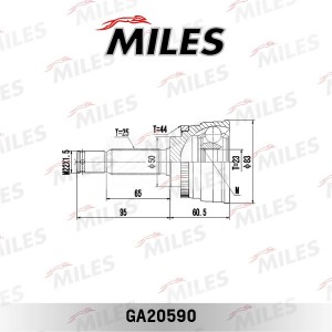 ШРУС наружный с ABS HYUNDAI MATRIX 1.8 01- GA20590 GA20590 MILES