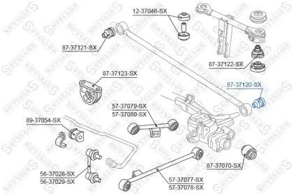 Сайлентблок задней поперечной тяги левый 87-37120-SX STELLOX