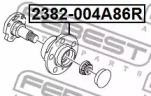 Ступица задняя в сборе SKODA FABIA III, RAPID, VW POLO SEDAN 2382-004A86R 2382-004A86R FEBEST