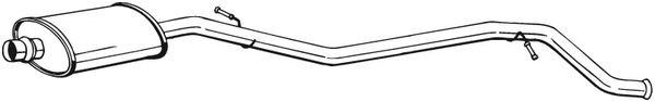Глушитель PEUGEOT 406 (00-) средняя часть BOSAL 286-075 BOSAL