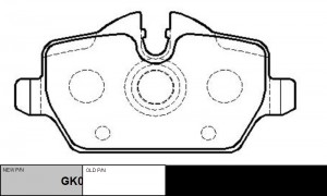 Колодки тормозные BMW 1-series 2007 ~ зад.прав.лев. (старый арт. CKB-22) GK0022 GK0022 CTR