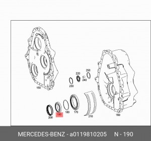 A0119810205 ПОДШИПНИК РОЛИКОВЫЙ КОНИЧЕСКИЙ A0119810205 MERCEDES BENZ