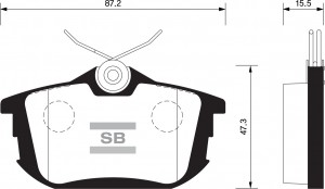 Колодки тормозные дисковые Volvo S40 all 95-04 SP1531 SP1531 SANGSIN