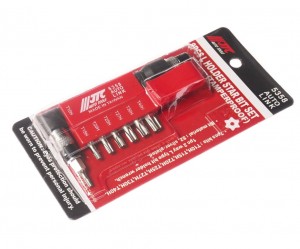 Набор бит 1/4" TORX с отверстием Т10Н-Т40Н с Г-образным держателем 8 предметов J JTC-5358 JTC TOOLS
