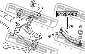 Болт с эксцентриком MITSUBISHI GALANT EA 1996-2003 0429-002 0429-002 FEBEST