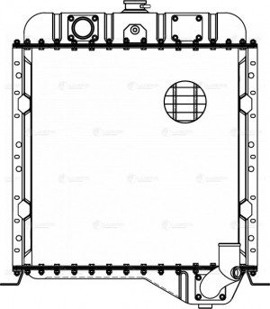 радиатор системы охлаждения! L600 H636\ Амкодор 332/333/342/343/344 11.2D LRC 0651 LUZAR