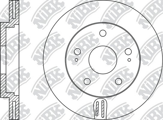 Диск тормозной передние MITSUBISHI OUTLANDER 03/CITROEN C-CROSSER/PEUGEOT 4007 R RN1403 NIBK