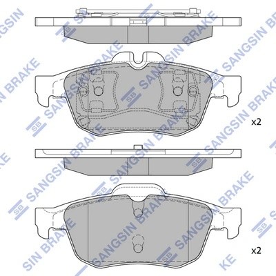 Колодки тормозные дисковые Renault Latitude 2.0 16V/2.0DCI 10 SP1396 SP1396 SANGSIN